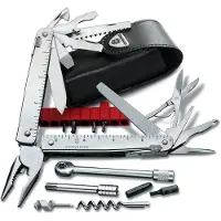 Victorinox SwissTool X Plus 3.0339.L multiherramienta con trinquete, funda de cuero