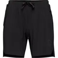 Norrøna - Ropa trail running mujer - Senja Flex1 8" Shorts W Caviar Black para Mujer - Talla XS - Negro