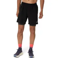 Asics - Road 2-n-1 7'' Short - Pantalones cortos de running size M, negro