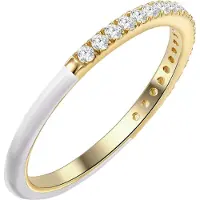 Glanzstücke Anillo dorado / transparente / blanco