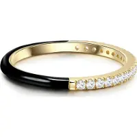 Glanzstücke Anillo oro / negro / transparente