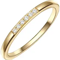 Glanzstücke Anillo dorado / transparente