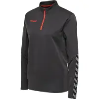 Hummel Camiseta deportiva 'Authentic' grafito / gris moteado / rojo claro / negro