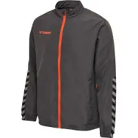 Hummel Chaqueta deportiva 'Authentic' gris / rojo fuego / negro / blanco