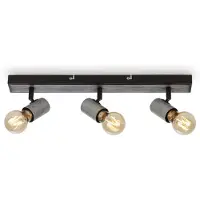 Briloner Lámpara de techo de 3 luces, 48 cm de largo, color plateado envejecido