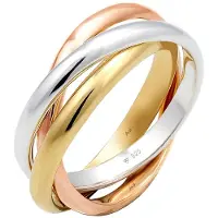 Elli Anillo 'Trio' oro / oro rosa / plata