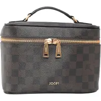 JOOP! Bolsa de maquillaje marrón oscuro / oro / negro