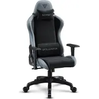 Sense7 Silla de juego Spellcaster FUKU, silla de oficina, silla de oficina ergonómica, silla giratoria con reposacabezas, capacidad máxima de 120 kg, color y gris