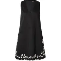 BOSS para mujer. 50540370 Vestido Dembrolai negro (XS), Casual, Algodón, Sin mangas / Tirantes, outlet 2026.