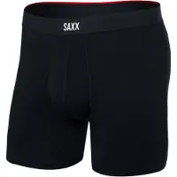 Saxx - Vibe Xtra Boxer Brief Fly - Ropa interior fibra sintética size S, negro