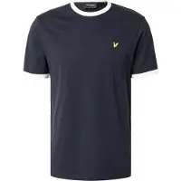 Lyle & Scott Camiseta 'Ringer' navy / amarillo / blanco