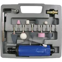 Adler Amoladora neumática recta + accesorios