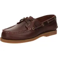 Timberland para mujer. TB0A2Q9XEIW1 Náuticos de piel clásicos marrón (41.5 W), Plano, Cordones, Casual, outlet 2026.