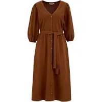 We fashion Dress Midi Dark Brown Talla: XS | Vestidos Midi Outlet | Mujer | Marrón