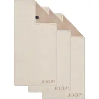 JOOP! Toalla 'Doubleface' crema / beige oscuro