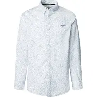 Pepe Jeans para hombre. PM308826 Camisa Anson blanco (S), Casual, Algodón, Manga larga, outlet 2026.
