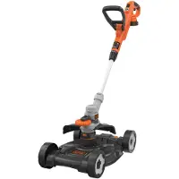 Black & Decker Cortacésped multifunción 3 en 1, modelo STC1820CM, 18 voltios (naranja/negro, batería de iones de litio de 2,0 Ah)