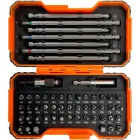 Bahco Juego De 54 Puntas De 1/4´´ Para Tornillos Torx Hexagonales Pozidriv Phillips Ranurados Y De Seguridad