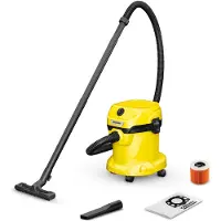 Kärcher WD 2 V-15/4/18/C, 1000 W, aspiradora de tambor, para uso en seco y húmedo, con bolsa para polvo, capacidad de 15 litros, con sistema de filtrado