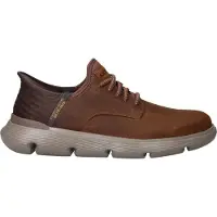 SKECHERS para hombre. 205046 Zapatillas de Piel Slip-ins Garza Gervin negro (45), Plano, Cordones, Casual, outlet 2026.