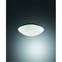 FABAS LUCE Lámpara de techo Pandora, Ø 20 cm, cristal, blanco