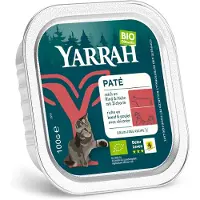 Yarrah - Paté Bio para Gato - Tarrina - Pollo y ternera - 16 x 100 g