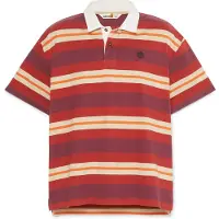 Timberland Ss Striped Rugby Polo Burnt Henna Talla: L | Polos Outlet | Hombre