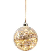 Star Trading Bola decorativa LED Glow transparente ratán Ø 15cm