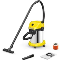 Kärcher WD 3 S V-19/4/20, 1000 W, aspiradora de tambor, para uso en seco y húmedo, con bolsa para polvo, capacidad de 19 litros, con sistema de filtrado