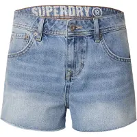 Superdry para mujer. W7110448A Short Talle Medio azul (29), Casual, Algodón, Denim, outlet 2026.
