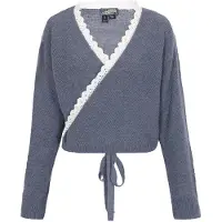 Dreimaster Cárdigan gris basalto / blanco