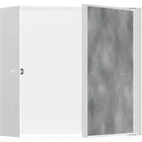 Hansgrohe Módulo de pared XTRASTORIS, revestible. Puerta de 300x300x140 mm, color blanco mate. Dimensiones: 300 x 300 x 140 mm, color blanco mate