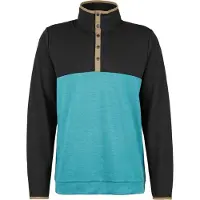 Stoic - Merino260 MMXX.Göteborg Snap - Jerséis de lana merina size XL, negro/turquesa