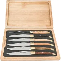 Laguiole En Aubrac juego de cuchillos para carne 6-unidades de madera mixta, 62C99BDLBH