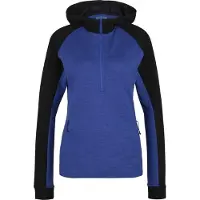 Stoic - Women's Merino260 StadjanSt. 3/4 Zip w. Hood - Sudadera de lana merina size L, azul
