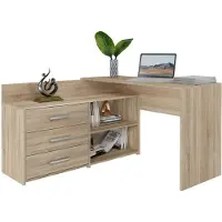 Top E Shop Topeshop DANY SONOMA KPL: Escritorio para ordenador, color nogal