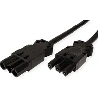 Bachmann Extensión de cable GST18-3, conector/acoplamiento, sin halógenos, color negro, 2 metros