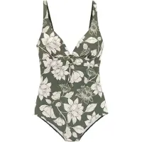 s.Oliver Traje de baño crema / verde oscuro