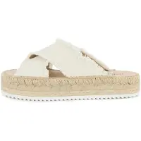 Espadrij l'originale - Women's Croisette Linen - Sandalias size 40, beige/blanco