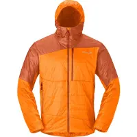 Norrøna - Ropa de senderismo - Falketind Thermo40 Zip Hood M Exuberance - Talla XL - Naranja