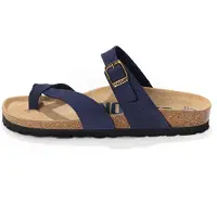 Bayton Sandalias de dedo 'Diane' beige / navy / marrón / negro