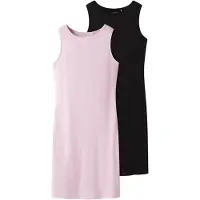 TWO SOON Vestido rosa / negro