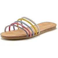 LASCANA Zapatos abiertos amarillo / malva / arándano / plata