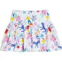 Desigual , Falda globo estampada, Algodon, Blanco, 7/8