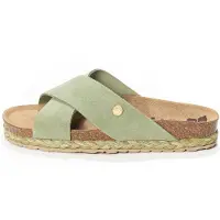 Bayton Zapatos abiertos 'Burgos' marrón claro / verde claro