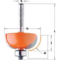 Cmt | Fresa de fresado con forma curva, radio R4,75–R19 / vástago de Ø12 mm