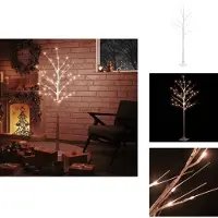vidaXL , árbol de Navidad LED con luces blancas cálidas, 72 LEDs, 150 cm