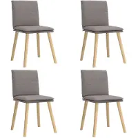 vidaXL : Juego de 4 sillas de comedor, color taupe, tapizadas en tela
