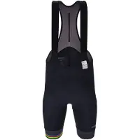 Santini - UCI Official World Champion Bib Shorts - Pantalones de ciclismo size 3XL, negro