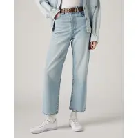 Levi's Ribcage Straight Ankle Jeans Light Indigo Talla: W23L29 | Vaqueros Rectos Outlet | Mujer | Azul